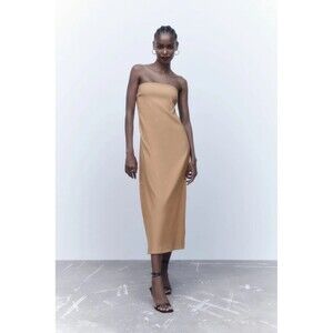 ZARA  MIDI STRAPLESS DRESS SIZE MEDIUM